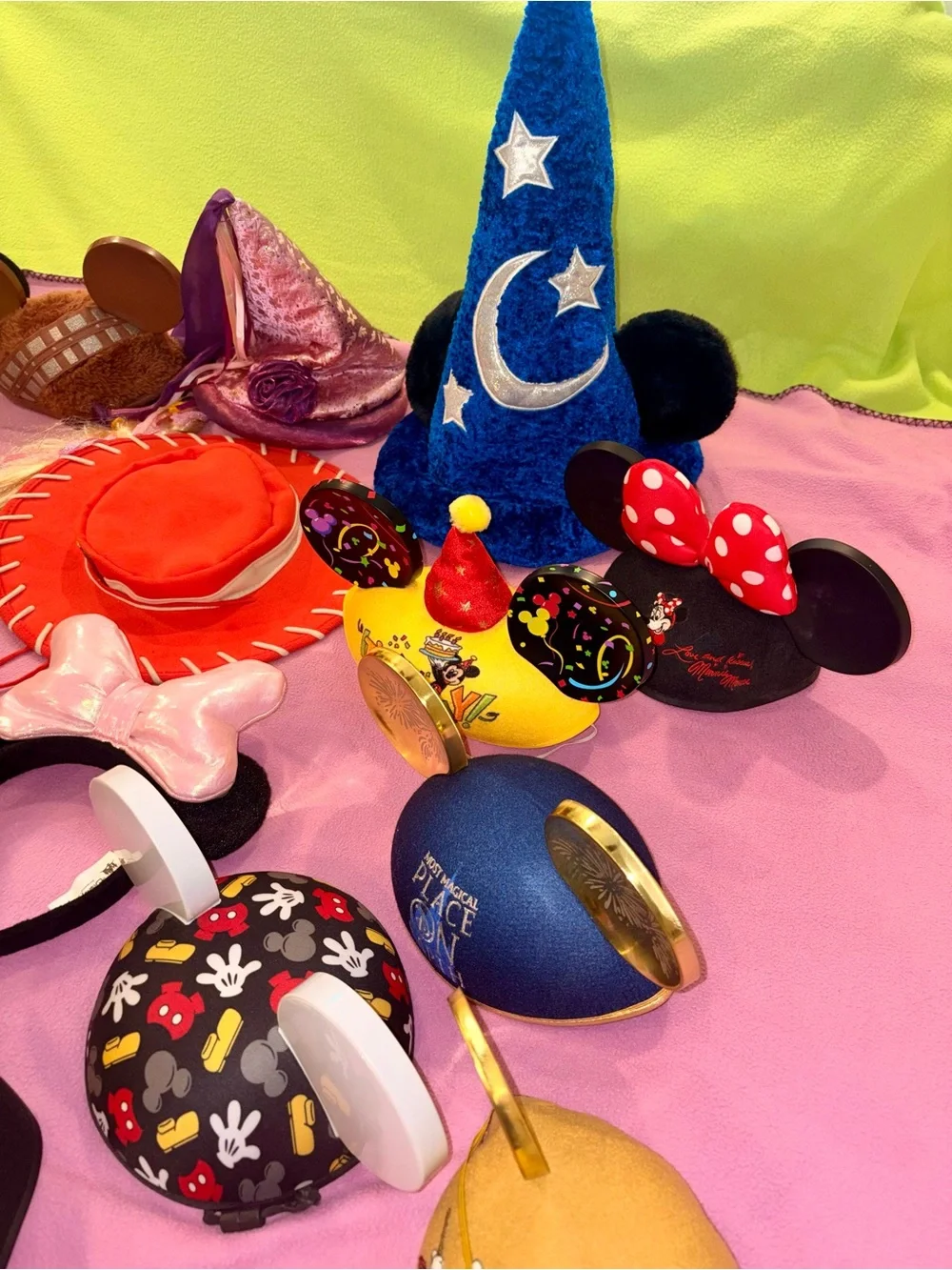 ✨ MAGICAL LOT! 17 Authentic Disney Parks Ear Hats & Minnie Headbands ✨ AMAZING